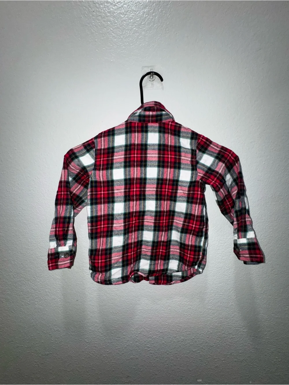 Old Navy Red and White Plaid Button-Down Shirt for Kids